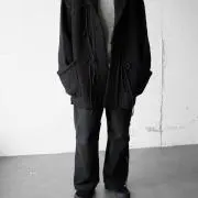 ☆希少☆美品☆Y's ワイズ トレンチコート ラムレザーラペル切替