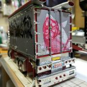 1/32デコトラ、トラックプラモデル向けクレーン、ユニック部品