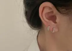 ねじれピアス シルバー シルバー925 フープピアス