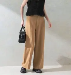 marjour マージュール キャメルスラックス ワイドパンツ