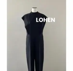 美品　LOHEN ローヘン　スタンドカラータックスリーブオールインワン 36