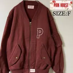PINK HOUSE(ピンクハウス)MA-1型 スウェット/F/ボルドー