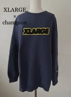 XLARGE champion コラボスウェット ネイビー Lサイズほぼ未使用品