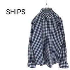 【SHIPS】ギンガムチェックシャツ ボタンダウン L/S