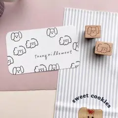 わんわんスタンプ　消しゴムはんこ　犬　2個set 動物スタンプ　 stamp