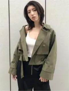MURUA ベルテッドショートトレンチ