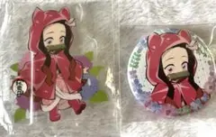 鬼滅の刃　竈門禰豆子　梅雨　雨の日　缶バッジ　アクスタ　コラボカフェ　まとめ売り