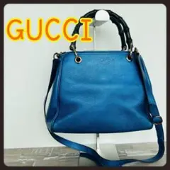 ♠グッチ バンブー ショルダー ハンド バッグ 2way レア