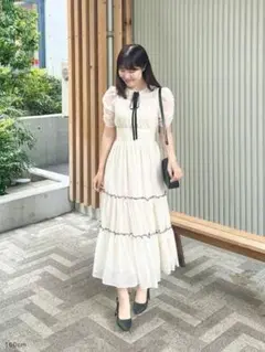anmille アンミールシアードットOP ワンピース ホワイト anmille アンミールシアードットOP ワンピース ホワイト - メルカリ