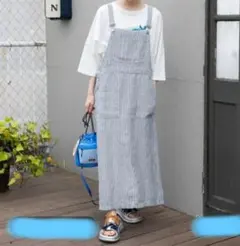ニコアンド..リネンステッチジャンパースカート