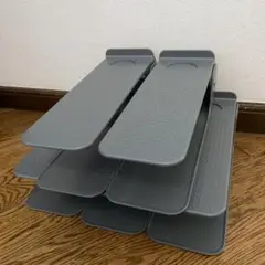 グレー プラスチック 靴収納 スタッキング可能5個セット