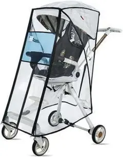 ベビーカー レインカバー 花粉対策　防風 防寒 虫よけ 通気性良い 透明