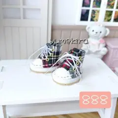 スニーカー No.888 チェック柄 靴 イーマリー　リカちゃん　アイシードール