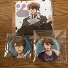 アイナナ缶バッジ.コースター3個セット　龍之介