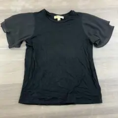 $ MICHAEL KORS ブラック クルーネック切り替えTシャツ P/M