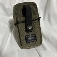 PORTER ポーター　小物　KHK カーキ無地　携帯ケースSE 第3世代対応