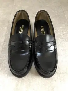 【未使用】ハルタ 23.5 HARUTA 45040 本革　ガラスレザー　 黒