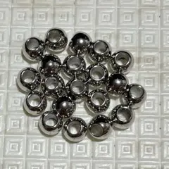 【20個】大穴ビーズ シルバー アクリル