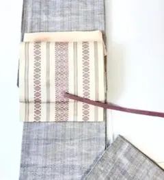 美品 大島紬袷着物 上品なニュアンスカラー 明るいお色合 軽やか艶やか 上質正絹