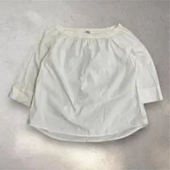 ユニクロ　UNIQLO 五分袖カットソー　五分丈シャツ　ボートネック　無地　Ｓ