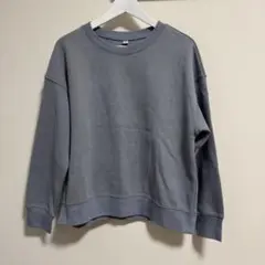 ★美品★ユニクロ★ダブルフェイススウェットシャツ★XL★ブルー★