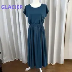 GLACIER ベージュ 半袖ワンピース Lサイズ