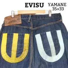 EVISU エヴィス ジーンズ デニム YAMANE ヤマネ 家紋 35×33
