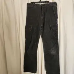 ブラック カーゴパンツ サイドポケット付き
