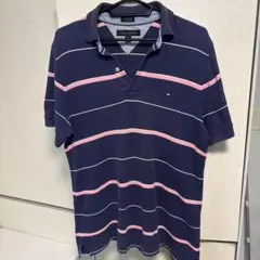 Tommy Hilfiger ネイビーストライプポロシャツ