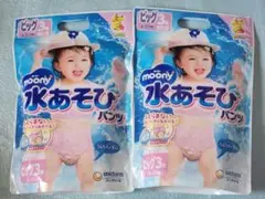 moony 水あそびパンツ ビッグ 3枚　×　2袋　ポケモン柄　ピンク