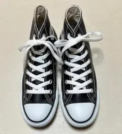 コンバース　オールスター　レザー　ブラック　23cm　新品