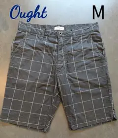 Ought オウト　チェック　ハーフパンツ　グレー　格子柄