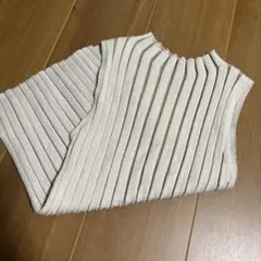 サリア ノースリーブリブトップス ベージュ イエベ