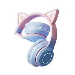 訳あり 猫耳 ヘッドホン ネコ耳 ブルー ピンク ヘッドセット マイク付き