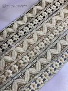 インド刺繍リボン 50cmカット3本セット SALE インドリボン 刺繍