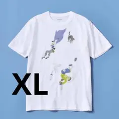 XLサイズ　グラニフ　松本大洋　 Tシャツ　クロとシロ飛ぶ　鉄コン筋クリート
