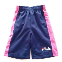 FILA ネイビー/ピンク 短パンジャージ　ポケットあり