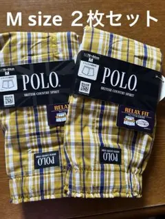 【新品タグ付】POLO リラックスフィット チェック トランクス Mサイズ