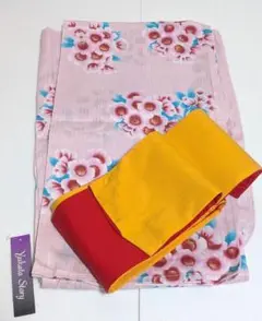 花柄　ピンク　浴衣　帯　セット　祭　花火　デート　新品　未使用　綿