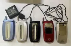 【ジャンク】TU-KA 折りたたみ携帯電話 5台セット
