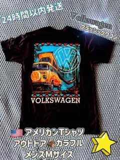 Volkswagen Tシャツ 黒・半袖・ロゴ