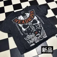 未使用　HEADRUSH 半袖　トップス　ロック　スカル　パンク　diesel