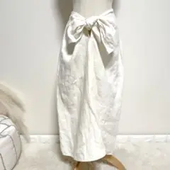 Riybes リネン リボンスカート エクリュ サイズ0