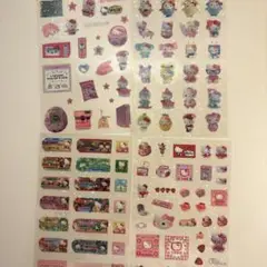 ハローキティ ホログラムシール 透明 クリア 4枚SET