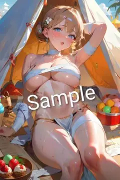 AI 二次元 美女 A4 イラスト ポスター No.s033