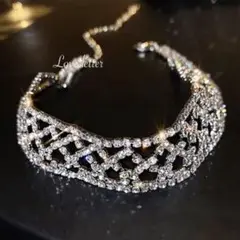 No.285 ビジューチョーカーネックレス 韓国ドラマ ホテルデルーナ IU着用