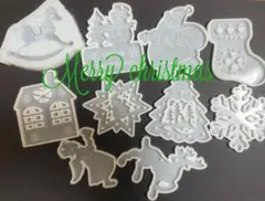 クリスマスモチーフ シリコン型 10個セット