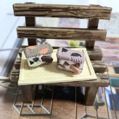ミニチュアスイーツ　カフェオレ　ココア　クッキーサンド
