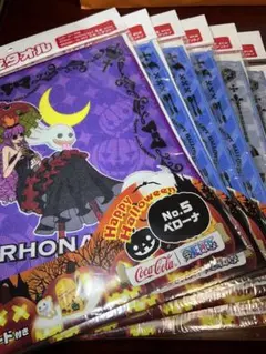 ハロウィンタオルセット　6枚セット コカコーラ　ワンピースコラボ