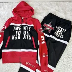 24カラッツ EXILE TRIBE セットアップ レッド ブラックS